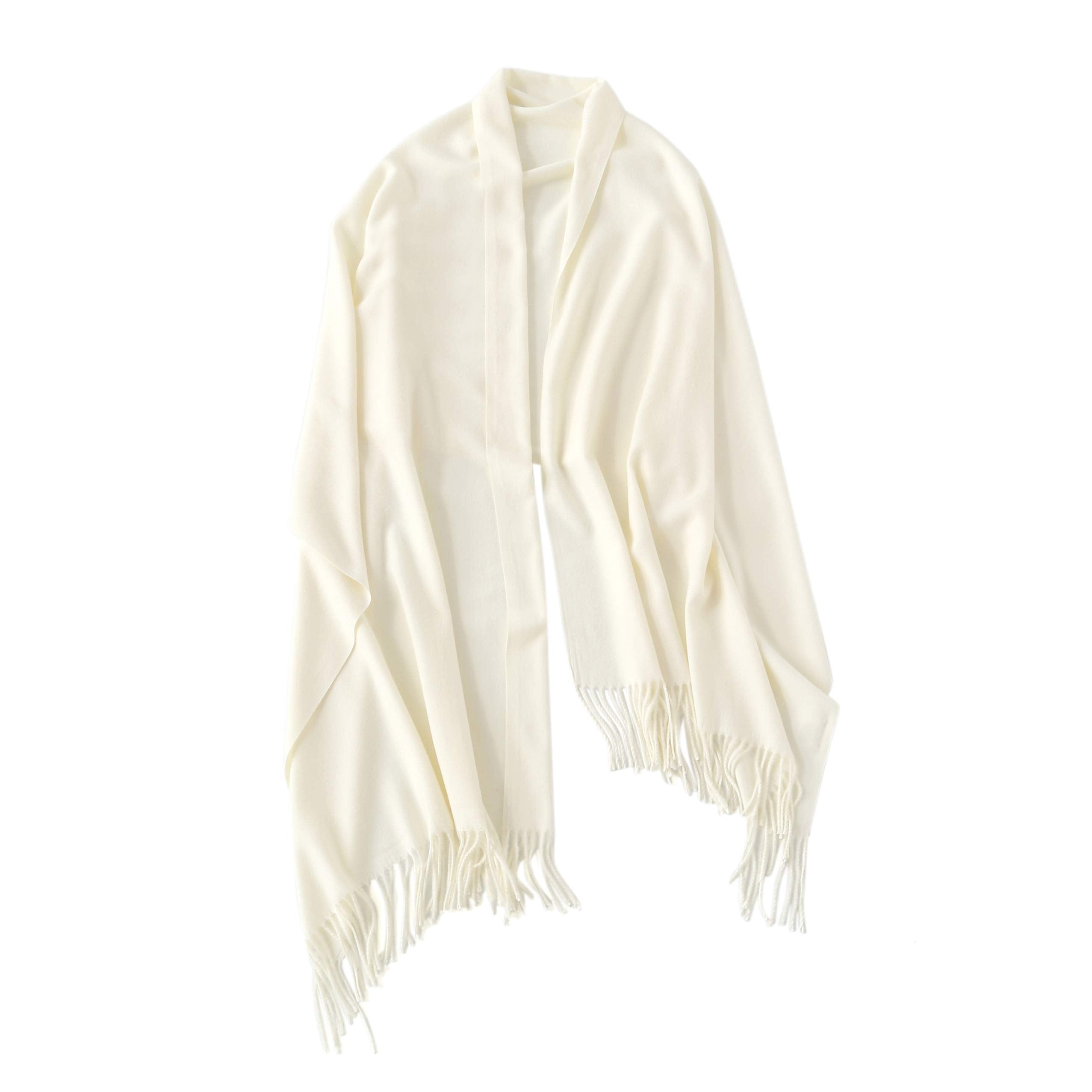 Jeelow winter blanket scarf in Plush Viscose White, 100% viscose, 28 x 79 in., photo 1
