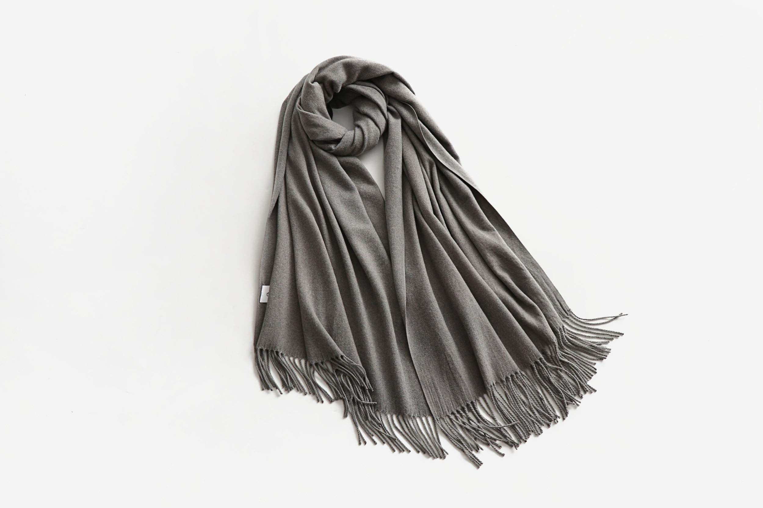 Jeelow winter blanket scarf in Soft Weave Light Grey, 100% polyester, 27 x 78 in., photo 3