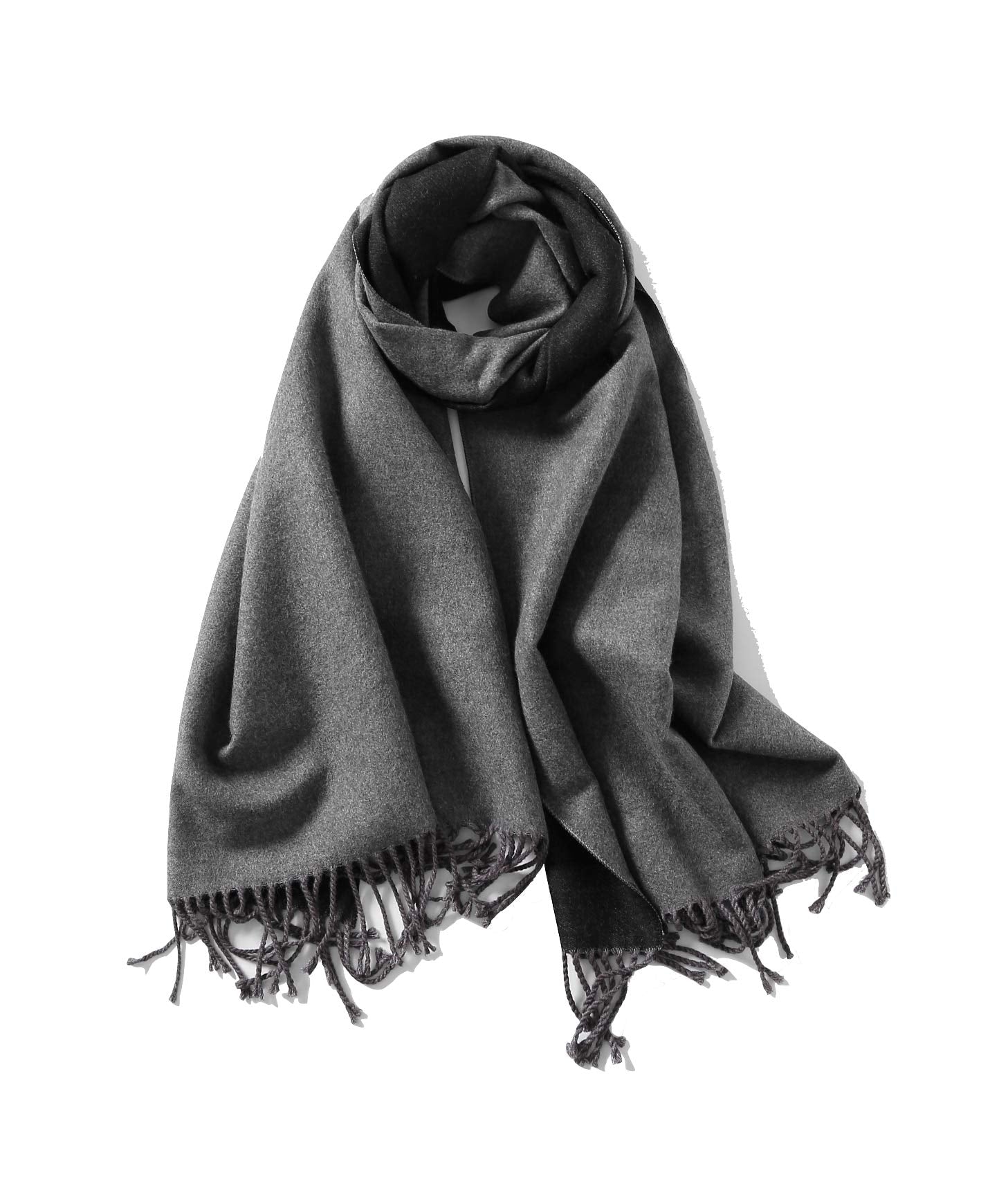 Jeelow reversible two-tone winter scarf in Black & Grey, 100% acrylic, 25.6 x 78.7 in., photo 1