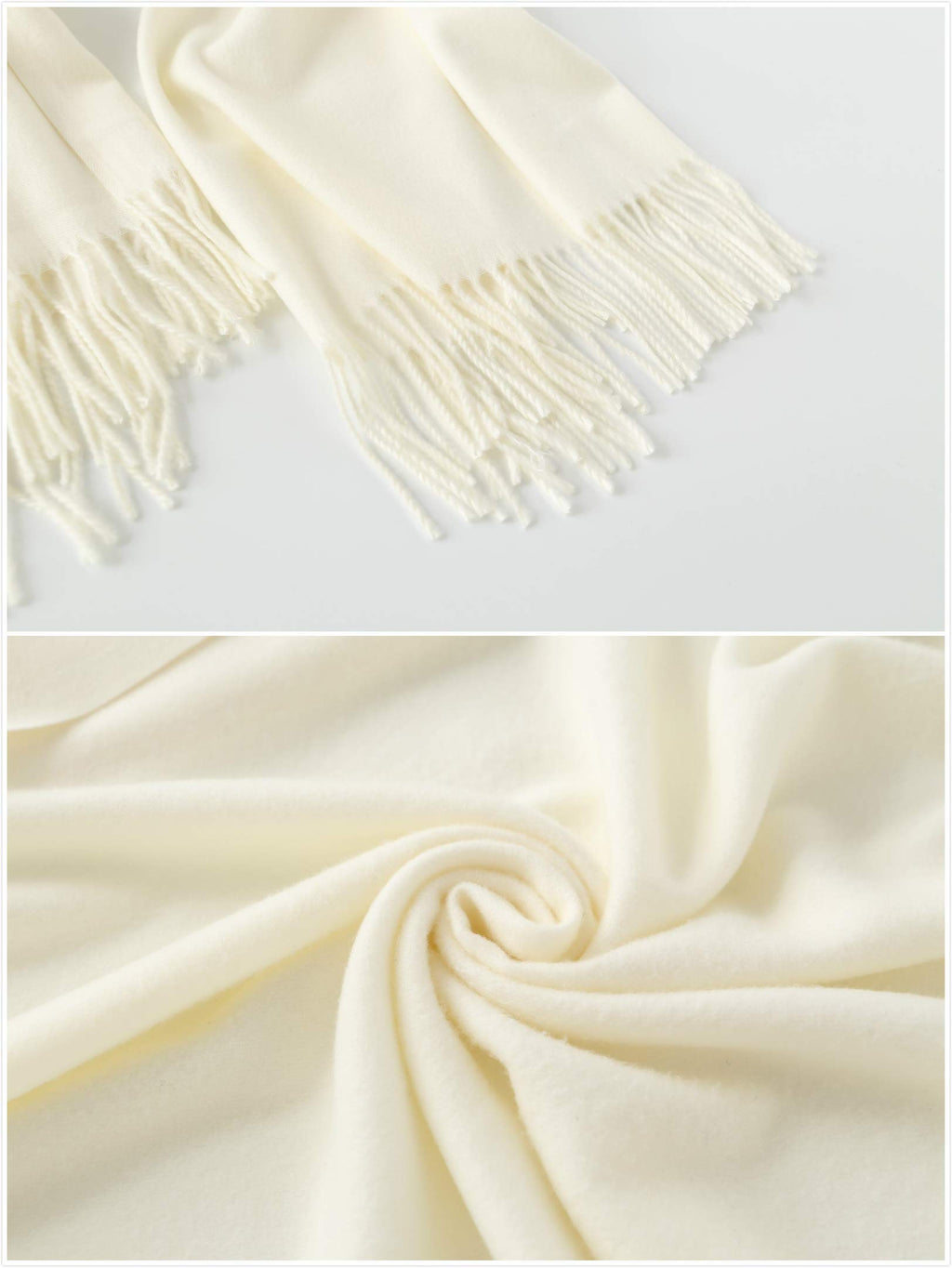 Jeelow winter blanket scarf in Plush Viscose White, 100% viscose, 28 x 79 in., photo 7