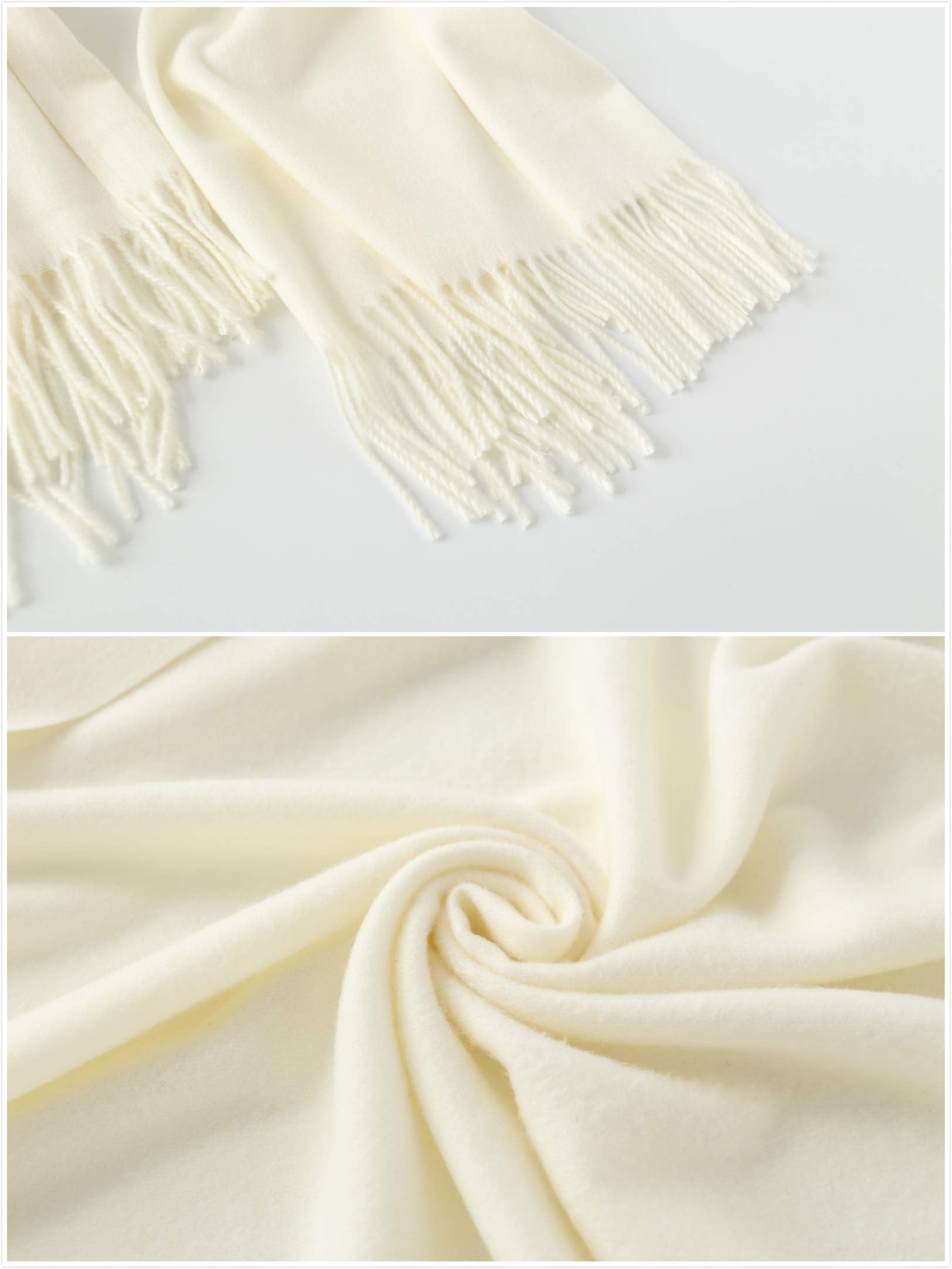 Jeelow winter blanket scarf in Plush Viscose White, 100% viscose, 28 x 79 in., photo 7