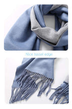 Jeelow reversible two-tone winter scarf in Blue Tone, 100% acrylic, 25.6 x 78 in., photo 4