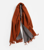 Jeelow reversible two-tone winter scarf in Mandarin Grey, 100% acrylic, 31 x 70.5 in., photo 2