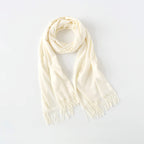 Jeelow winter blanket scarf in Plush Viscose White, 100% viscose, 28 x 79 in., photo 3