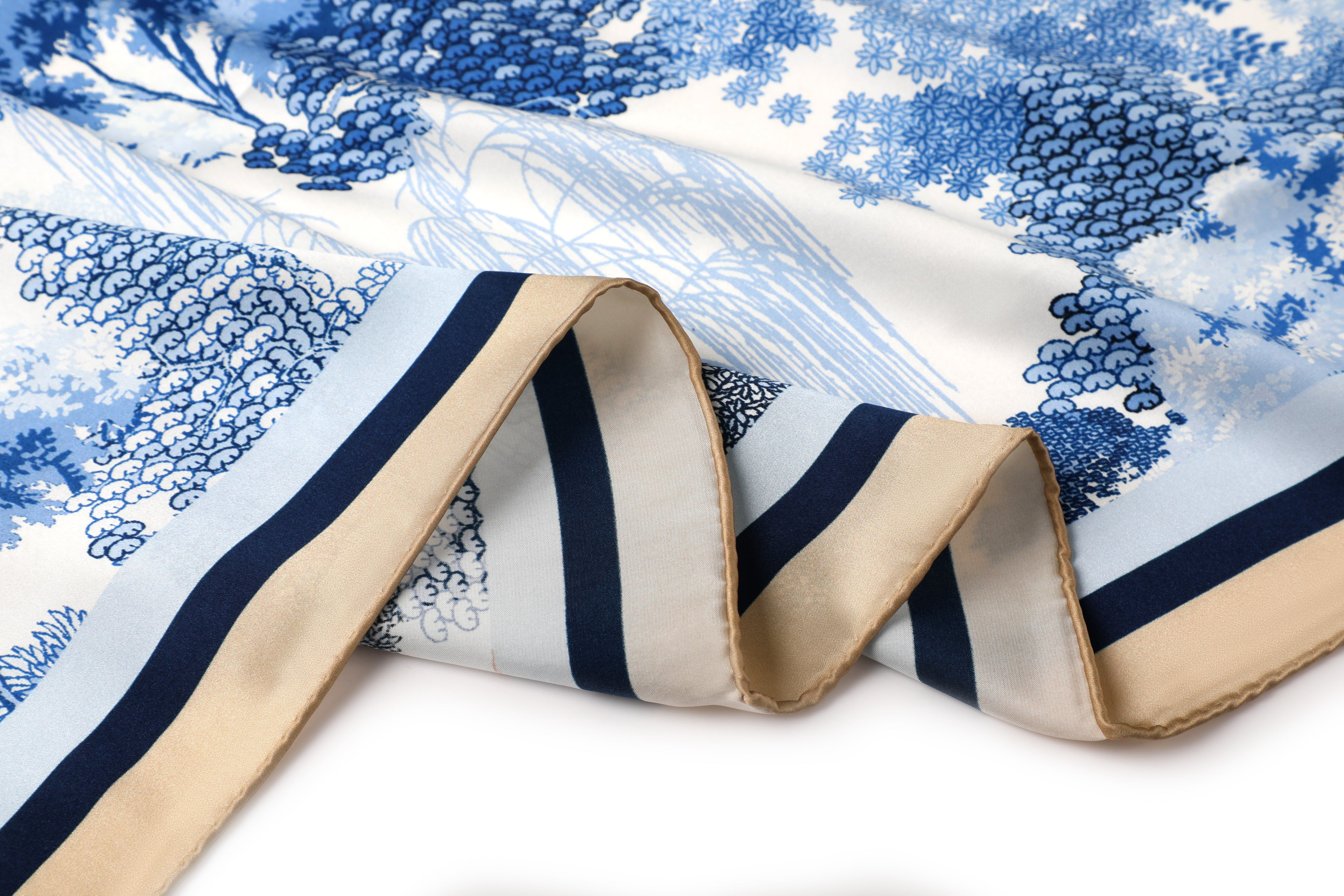 The 'Willow Pavilion' Silk Scarf