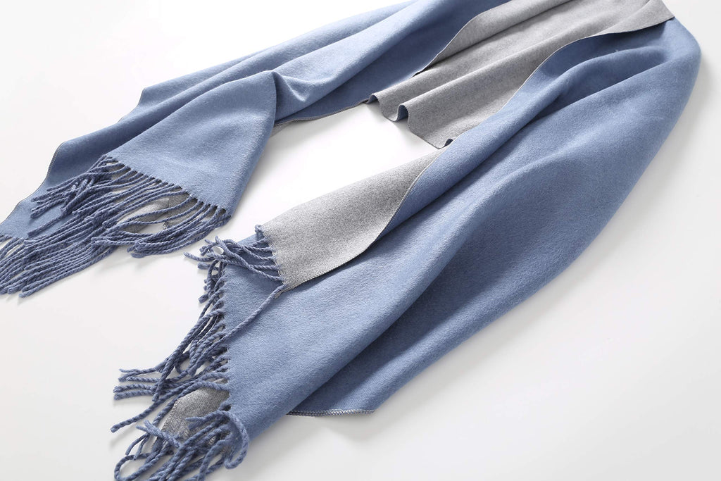 Jeelow reversible two-tone winter scarf in Blue Tone, 100% acrylic, 25.6 x 78 in., photo 8