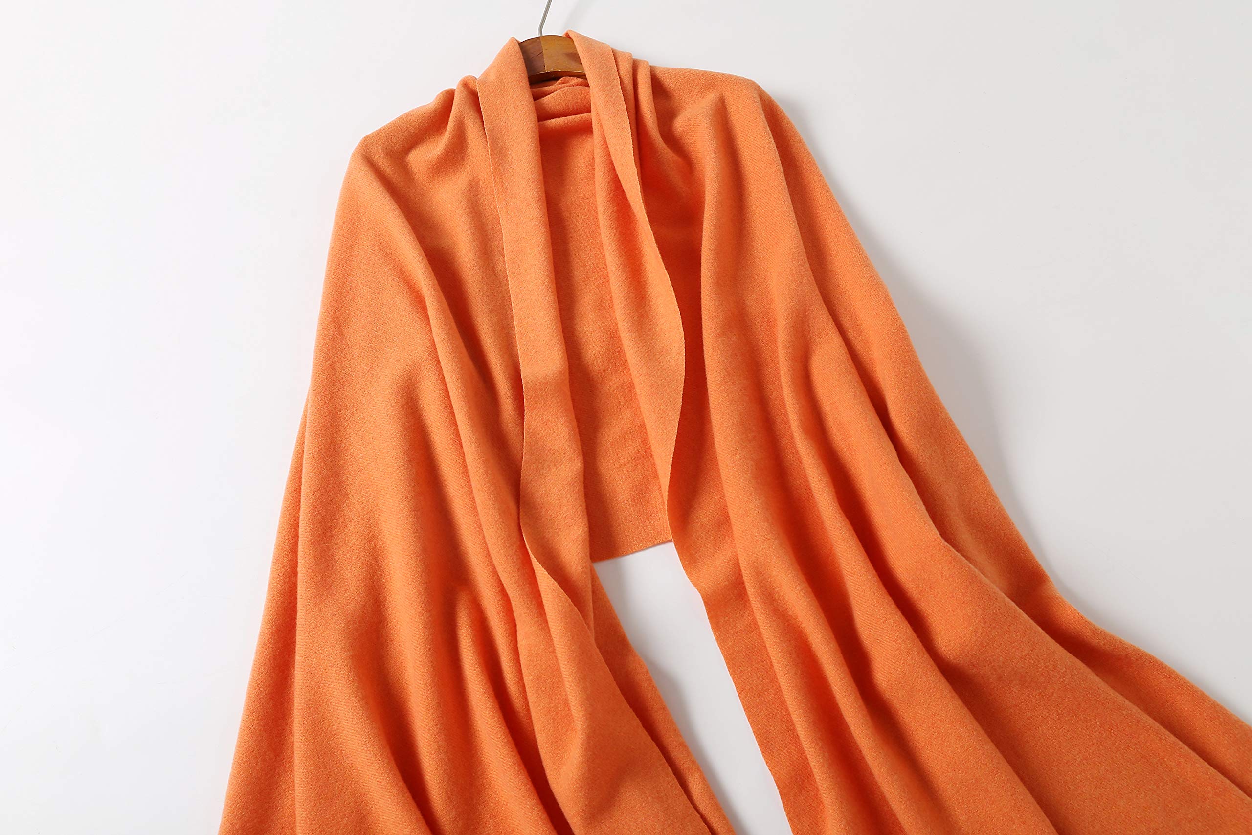Jeelow winter blanket scarf in Plush Viscose Just Orange, 100% viscose, 28 x 79 in., photo 8