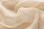 Close up of the champagne fabric showing its subtle sheen