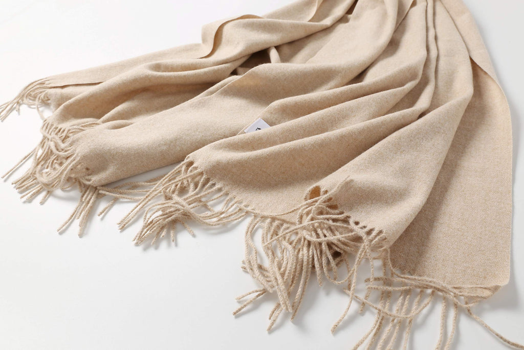 Jeelow winter blanket scarf in Soft Weave Oatmeal, 100% polyester, 27 x 78 in., photo 5