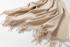 Jeelow winter blanket scarf in Soft Weave Oatmeal, 100% polyester, 27 x 78 in., photo 5