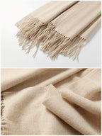Jeelow winter blanket scarf in Soft Weave Oatmeal, 100% polyester, 27 x 78 in., photo 6