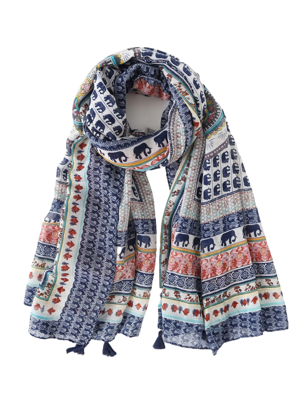 Jeelow Lightweight Scarves Fashion Light Shawl Beach Wrap Head Scarf For Women