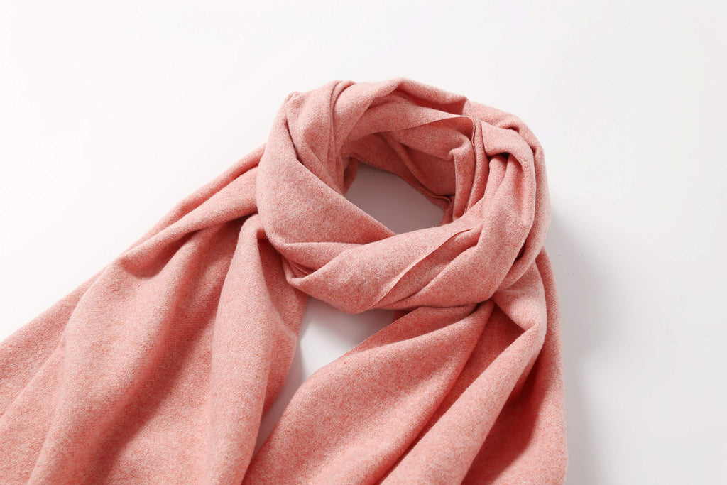 Jeelow winter blanket scarf in Plush Viscose Coral, 100% viscose, 28 x 79 in., photo 6