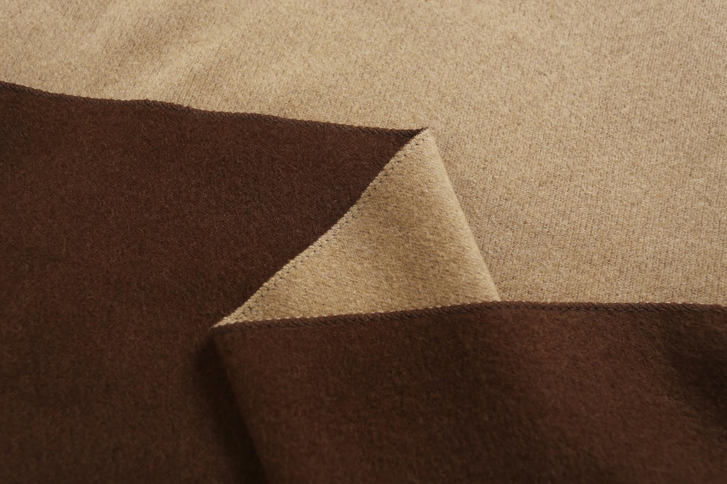 Jeelow reversible two-tone winter scarf in Coffee Brown, 100% acrylic, 31 x 70.5 in., photo 7