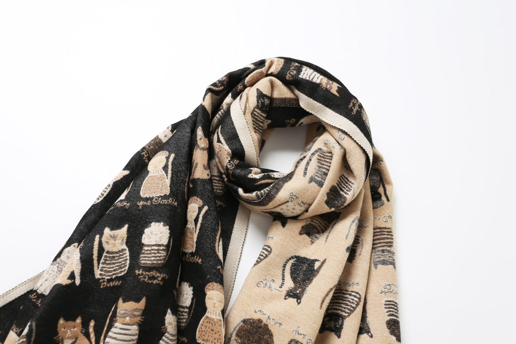 The Playful Doodle Cat Shawl