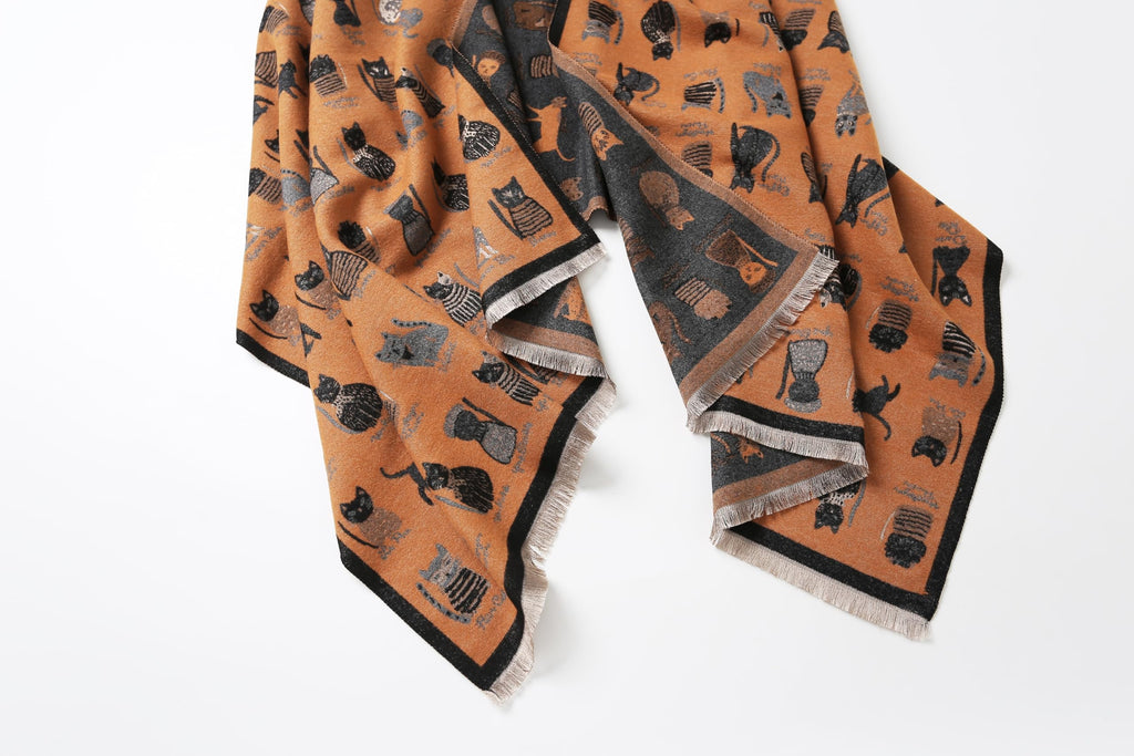 The Playful Doodle Cat Shawl