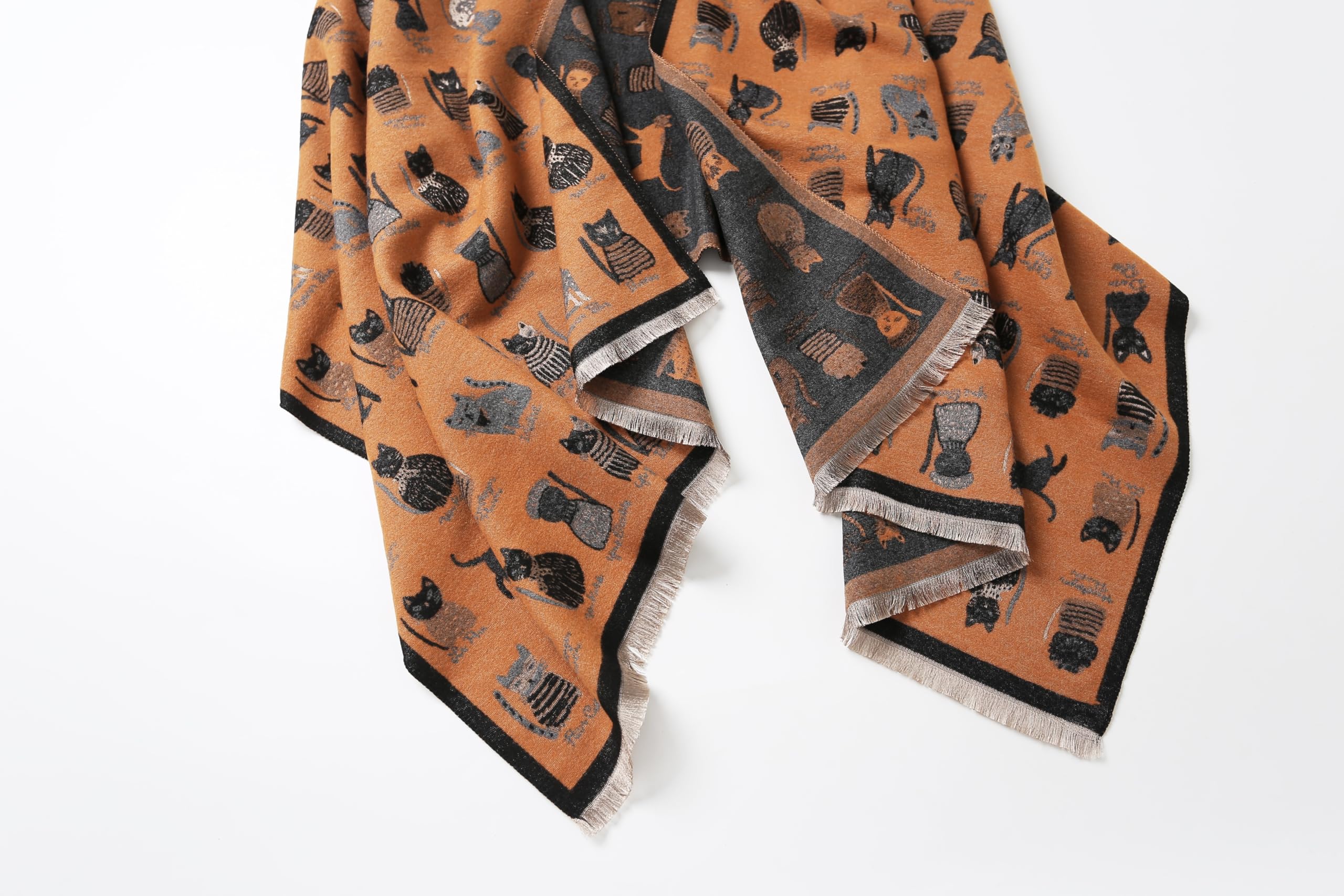 The Playful Doodle Cat Shawl