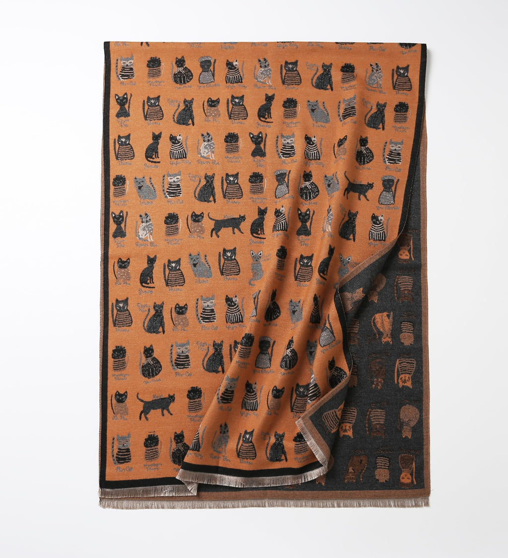 The Playful Doodle Cat Shawl