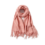 Jeelow winter blanket scarf in Plush Viscose Coral, 100% viscose, 28 x 79 in., photo 1