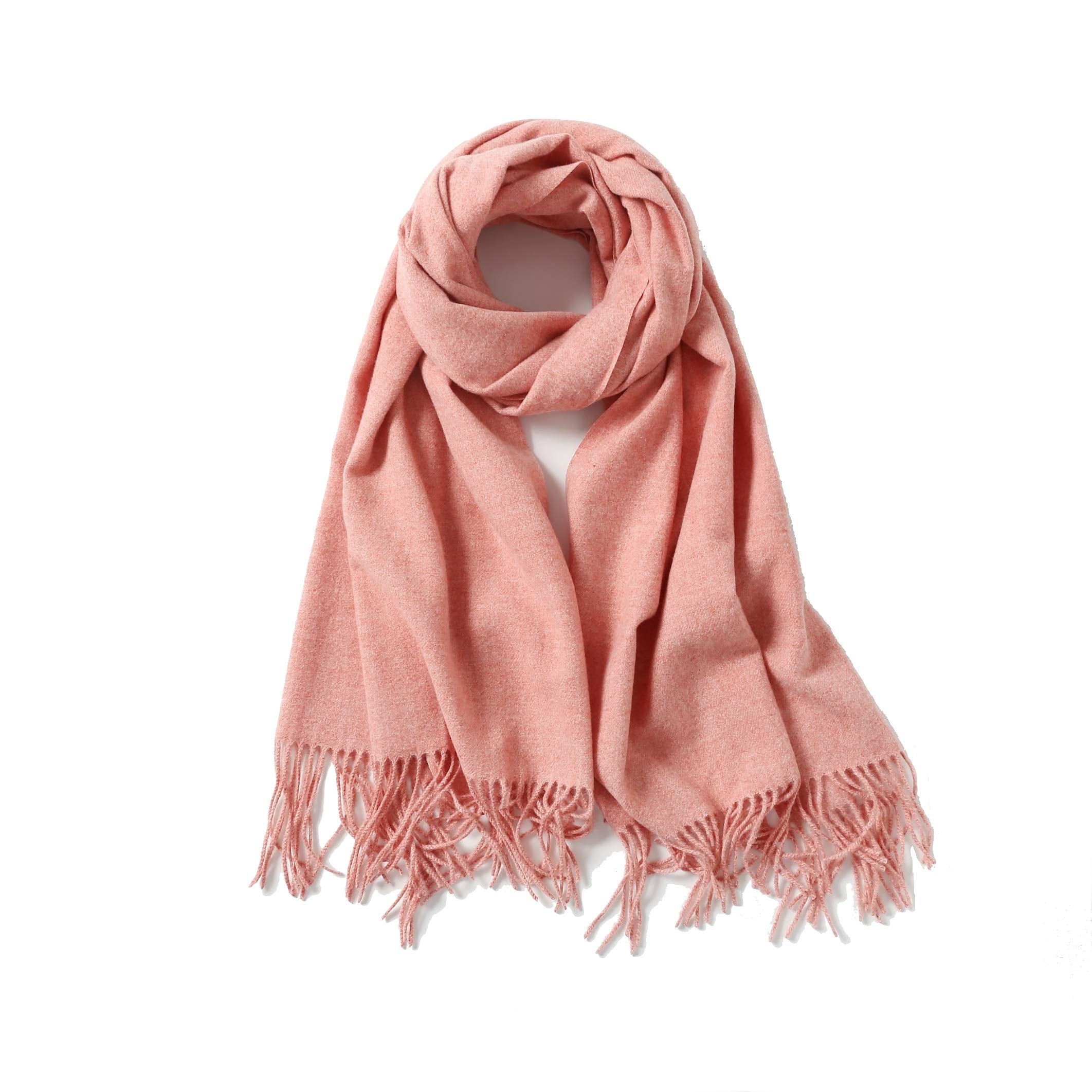 Jeelow winter blanket scarf in Plush Viscose Coral, 100% viscose, 28 x 79 in., photo 1