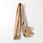 Jeelow reversible two-tone winter scarf in Apricot Light Grey, 100% acrylic, 25 x 78 in., photo 3