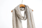 Size reference for the polka dot linen scarf panel