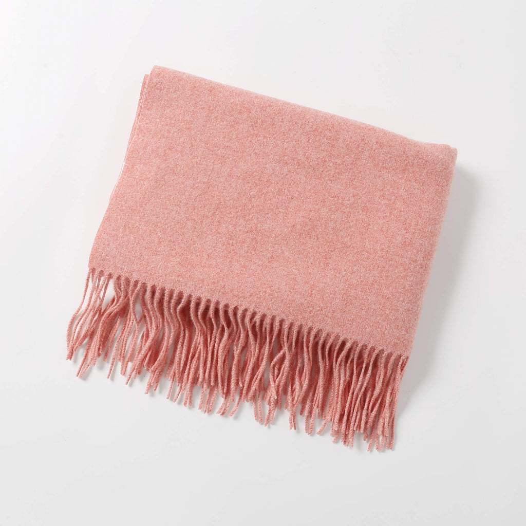 Jeelow winter blanket scarf in Plush Viscose Coral, 100% viscose, 28 x 79 in., photo 5