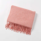 Jeelow winter blanket scarf in Plush Viscose Coral, 100% viscose, 28 x 79 in., photo 5