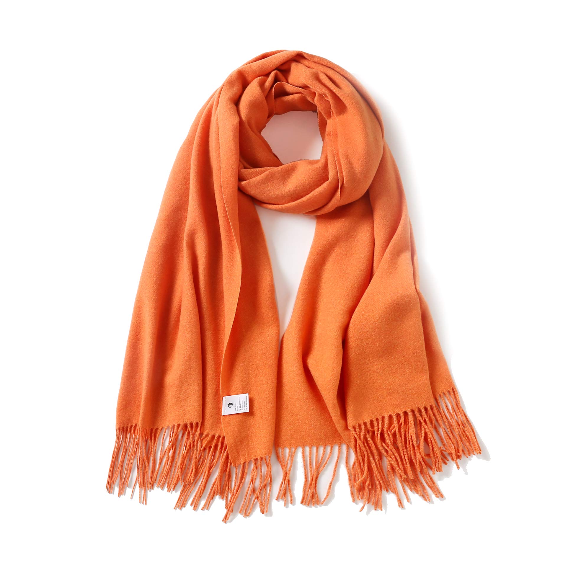 Jeelow winter blanket scarf in Plush Viscose Just Orange, 100% viscose, 28 x 79 in., photo 1