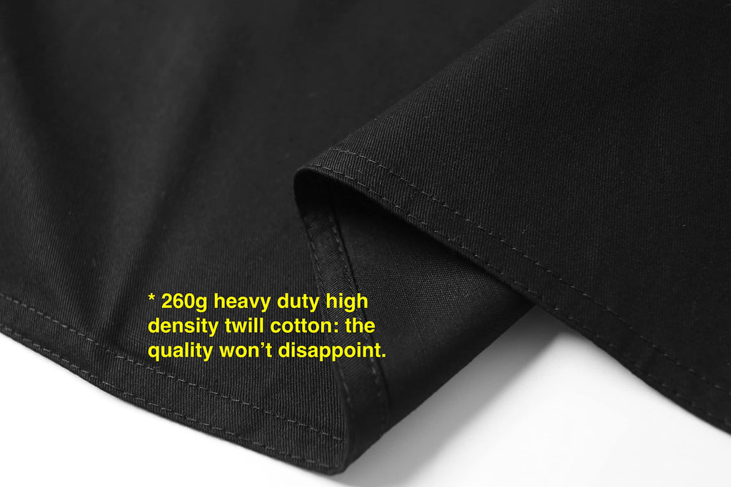 Folded corner of the heavyweight combed cotton twill showing the diagonal weave