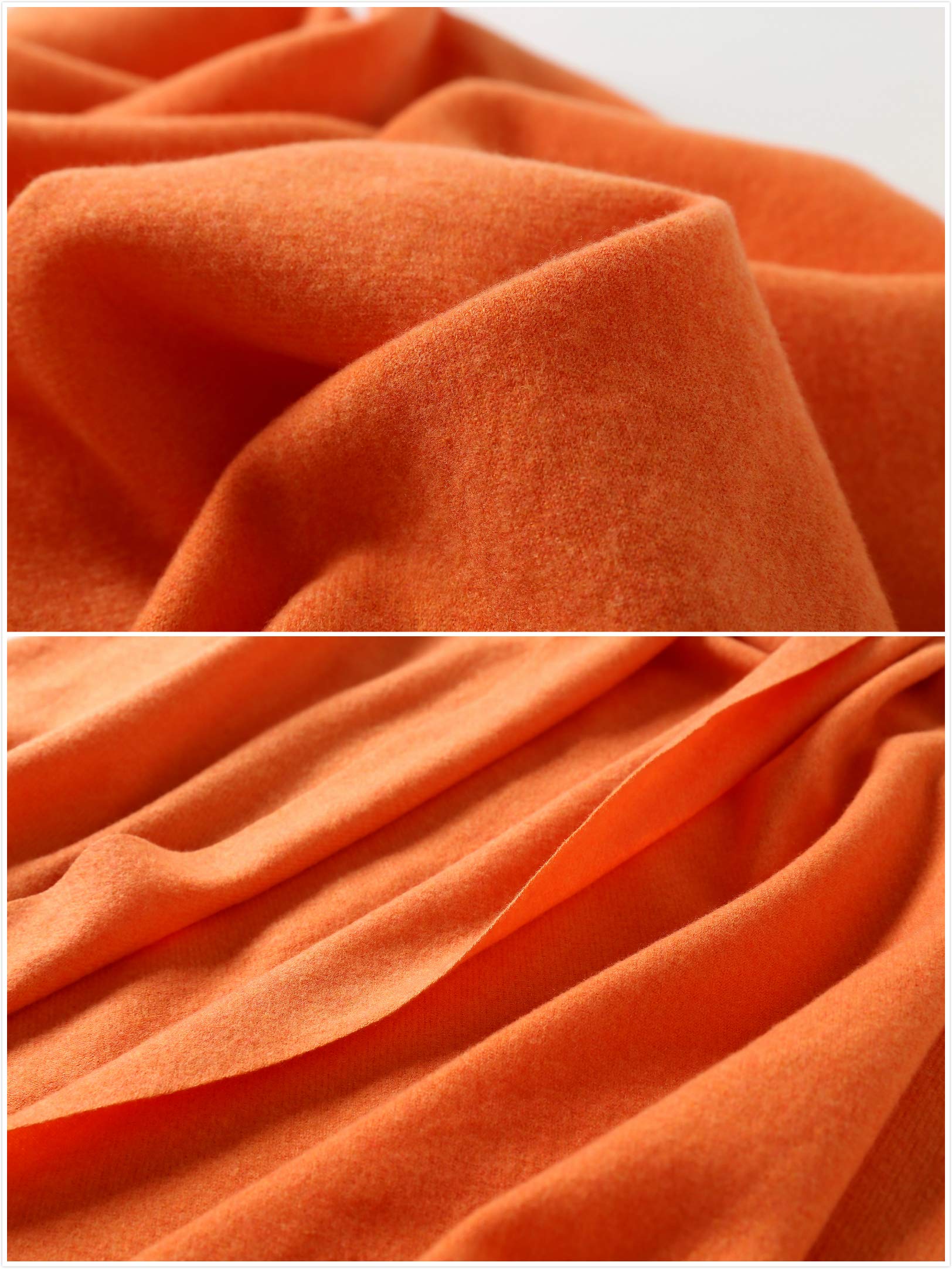 Jeelow winter blanket scarf in Plush Viscose Just Orange, 100% viscose, 28 x 79 in., photo 4