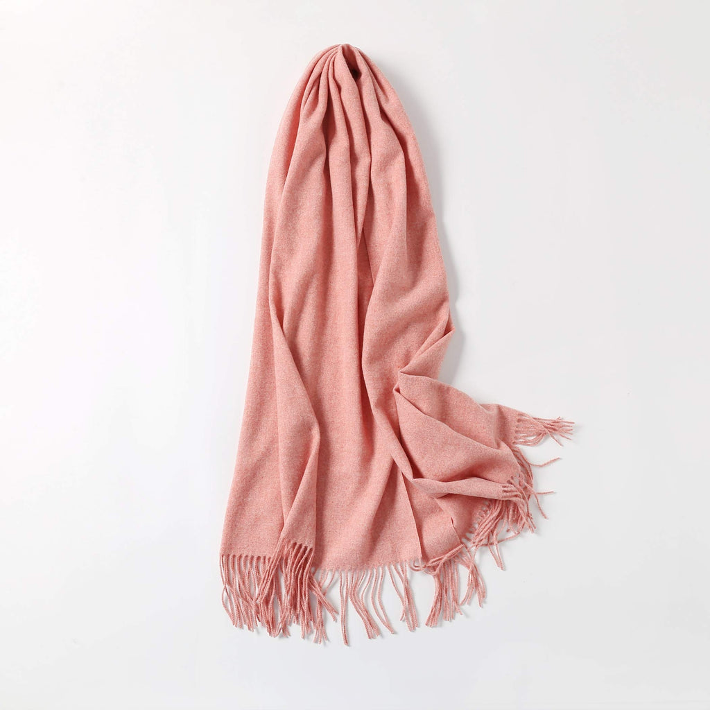 Jeelow winter blanket scarf in Plush Viscose Coral, 100% viscose, 28 x 79 in., photo 2