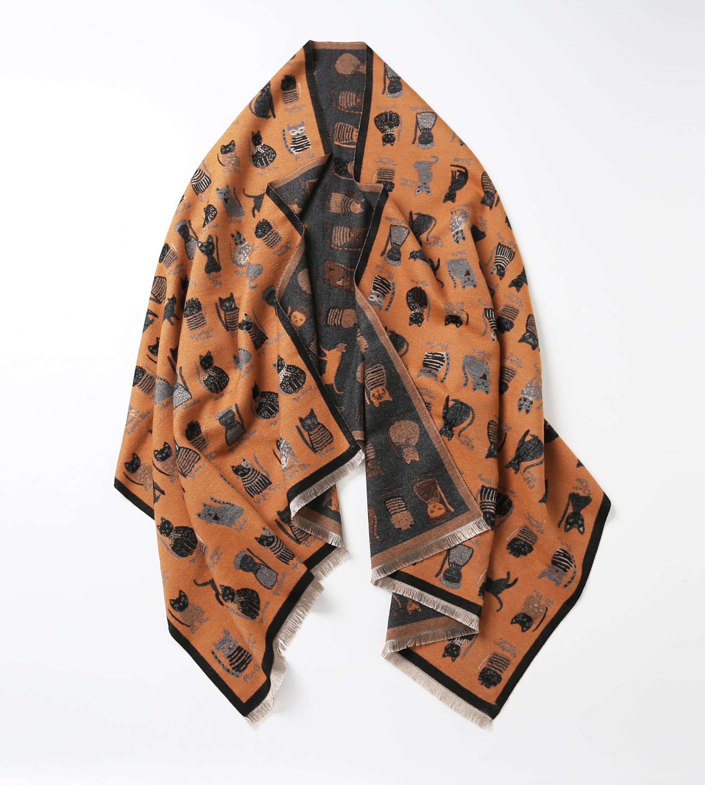 The Playful Doodle Cat Shawl