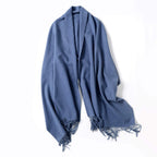 Jeelow winter blanket scarf in Soft Weave Blue Jean, 100% polyester, 27 x 78 in., photo 2