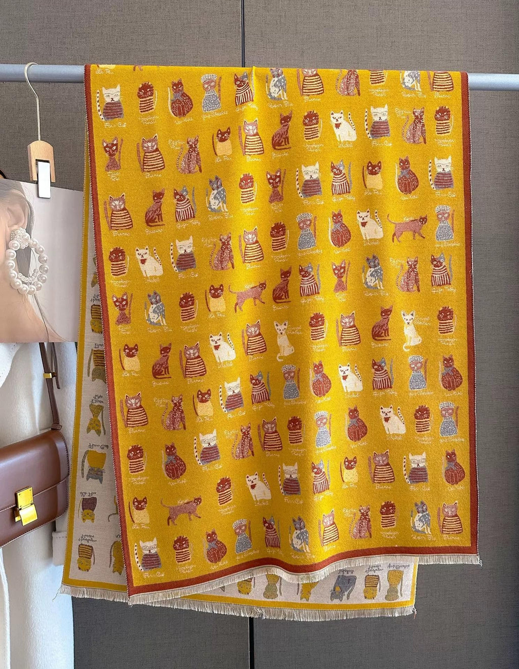 The Playful Doodle Cat Shawl