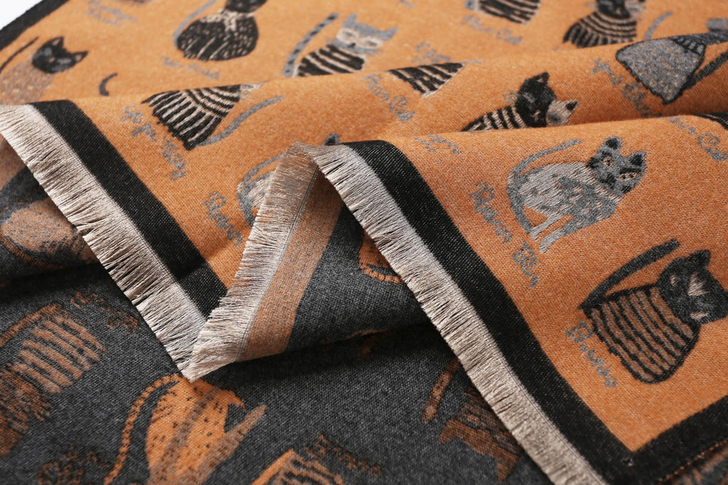 The Playful Doodle Cat Shawl