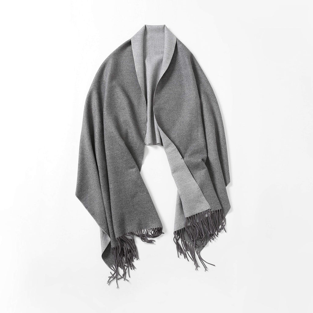 Jeelow reversible two-tone winter scarf in Grey Tone, 100% acrylic, 25.6 x 78 in., photo 4