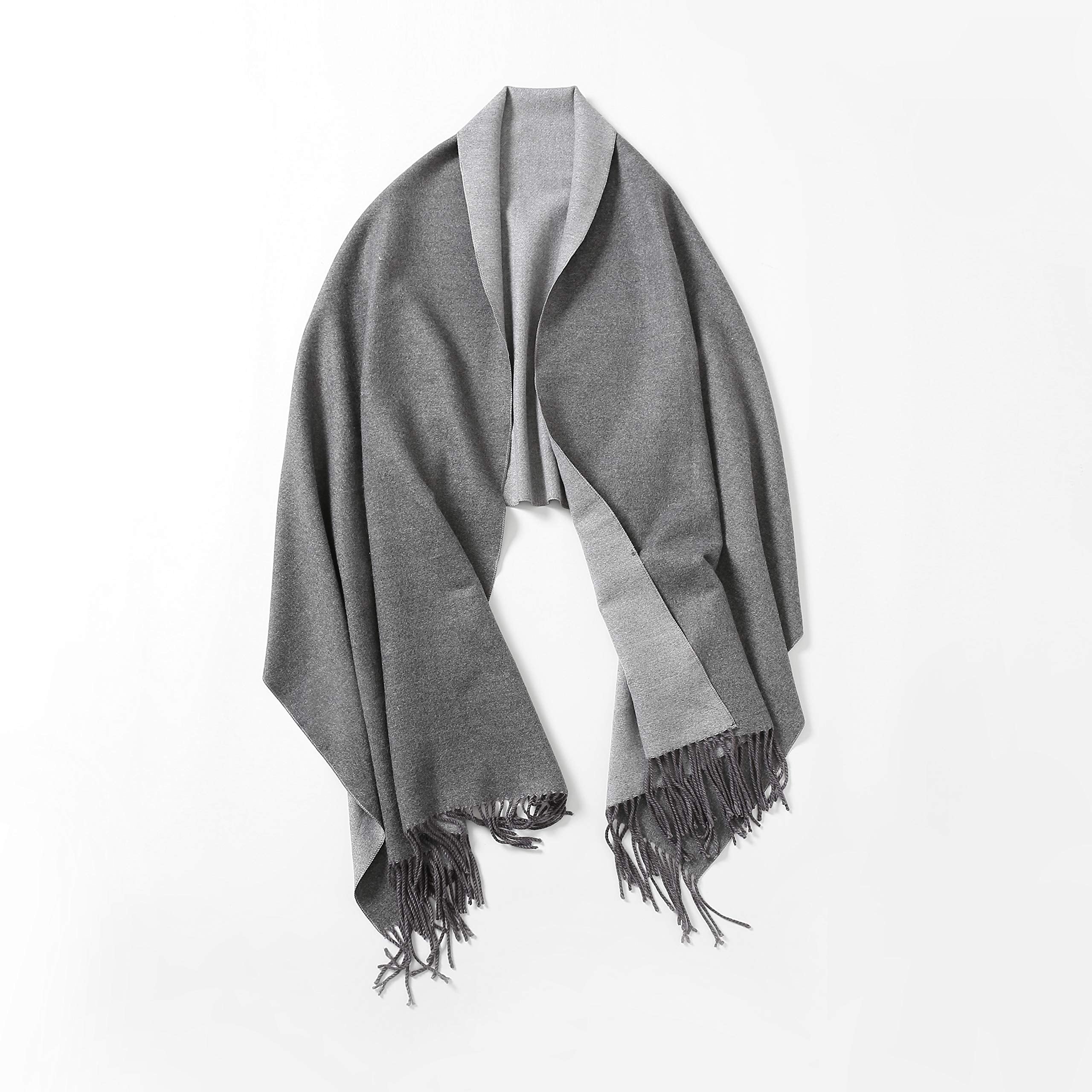 Jeelow reversible two-tone winter scarf in Grey Tone, 100% acrylic, 25.6 x 78 in., photo 4