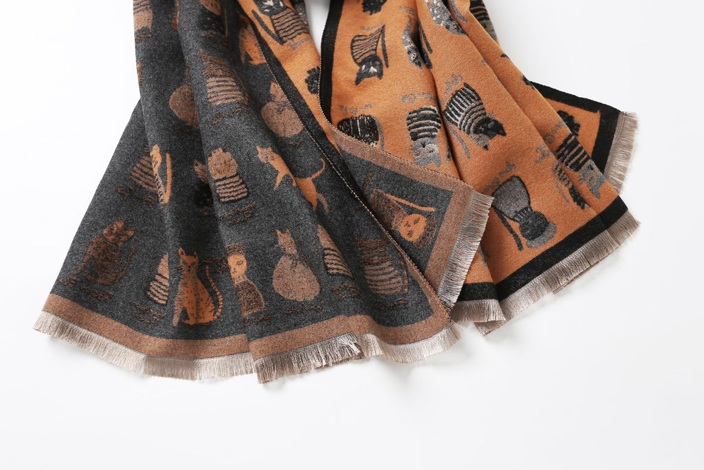 The Playful Doodle Cat Shawl