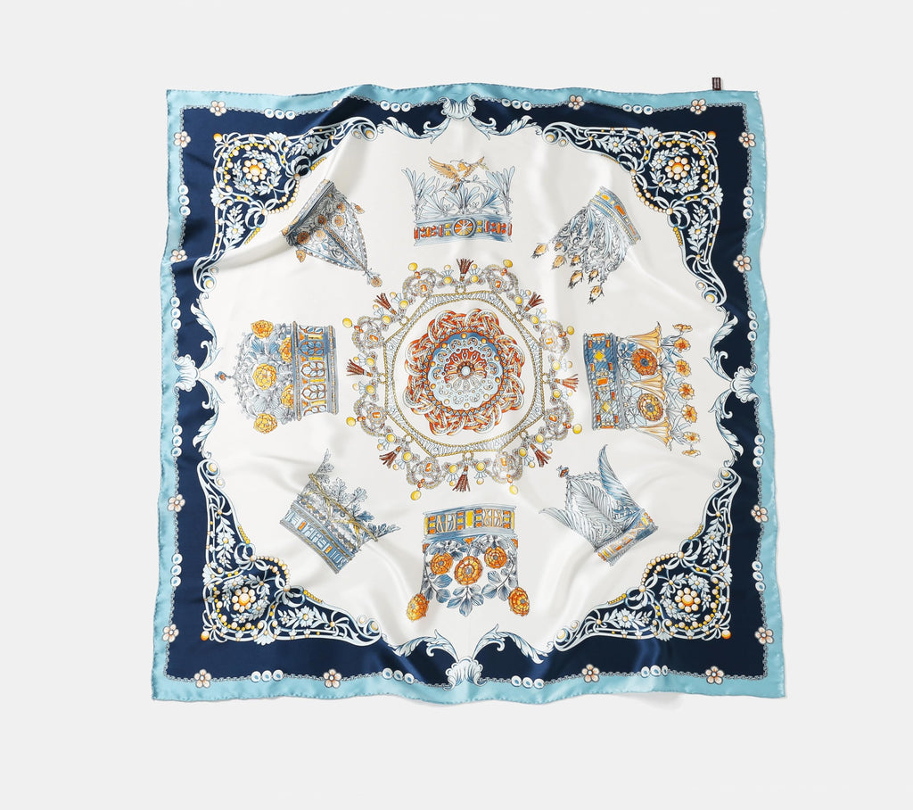 The Gilded Crowns Silk Scarf