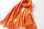 Jeelow winter blanket scarf in Plush Viscose Just Orange, 100% viscose, 28 x 79 in., photo 5