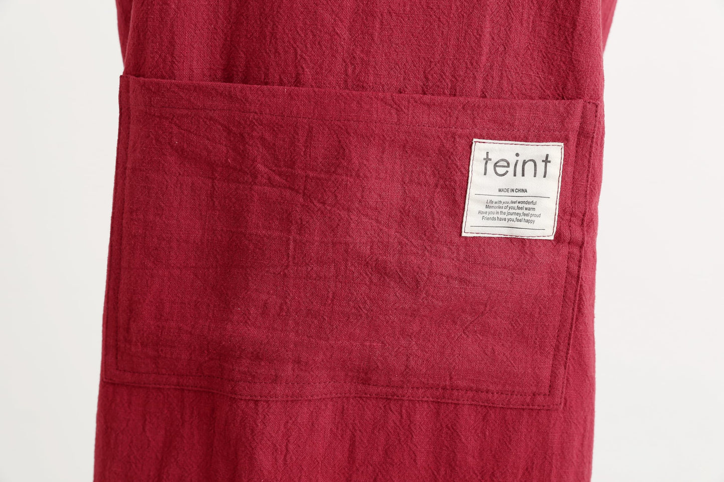 Jeelow Slip On Linen Cotton Cooking Kitchen Garden Vest Slip On Apron Dress For Women With Pockets