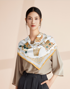 The Gilded Crowns Silk Scarf