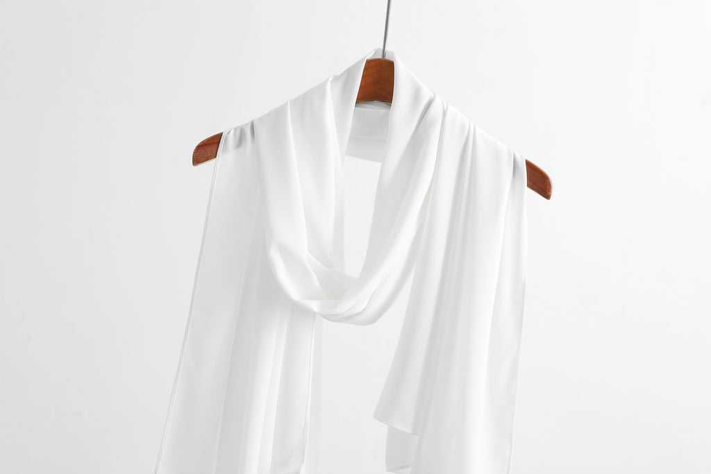 Solid Color Chiffon Scarf
