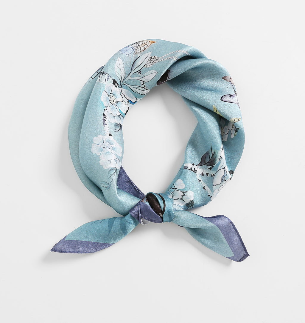 The 'Chinoiserie Garden' Silk Neckerchief