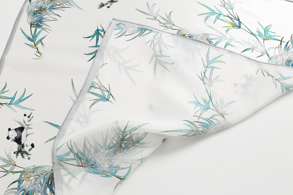 The 'Chinoiserie Garden' Silk Neckerchief