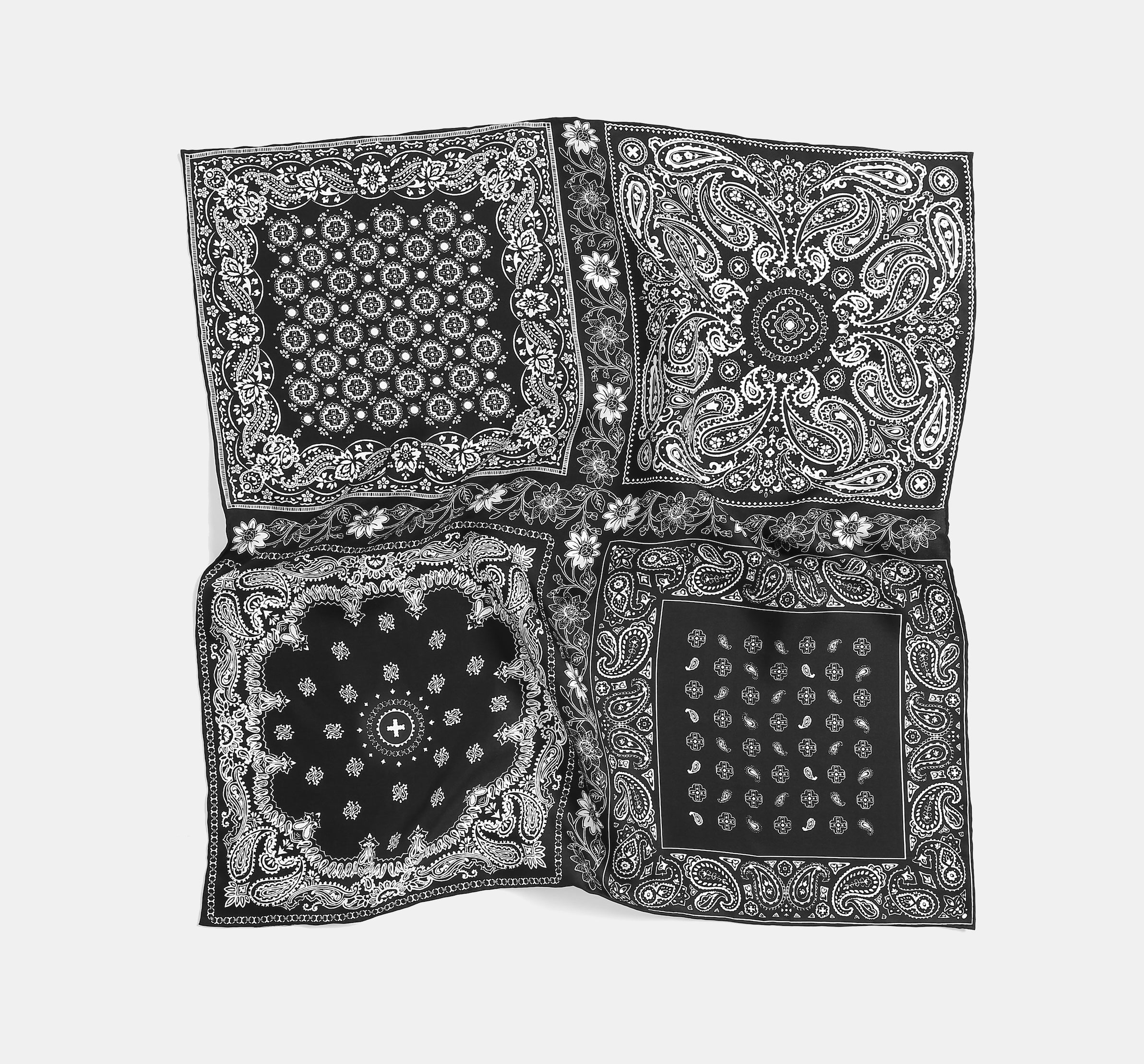 The 'Heritage Patchwork' Silk Scarf - 25x25 Inches