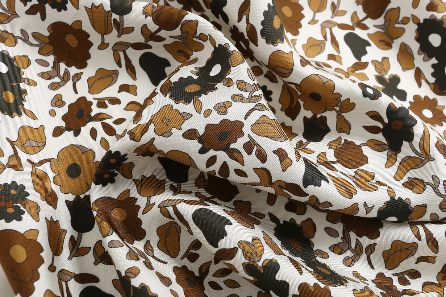 The 'Autumn Meadow' Silk Scarf