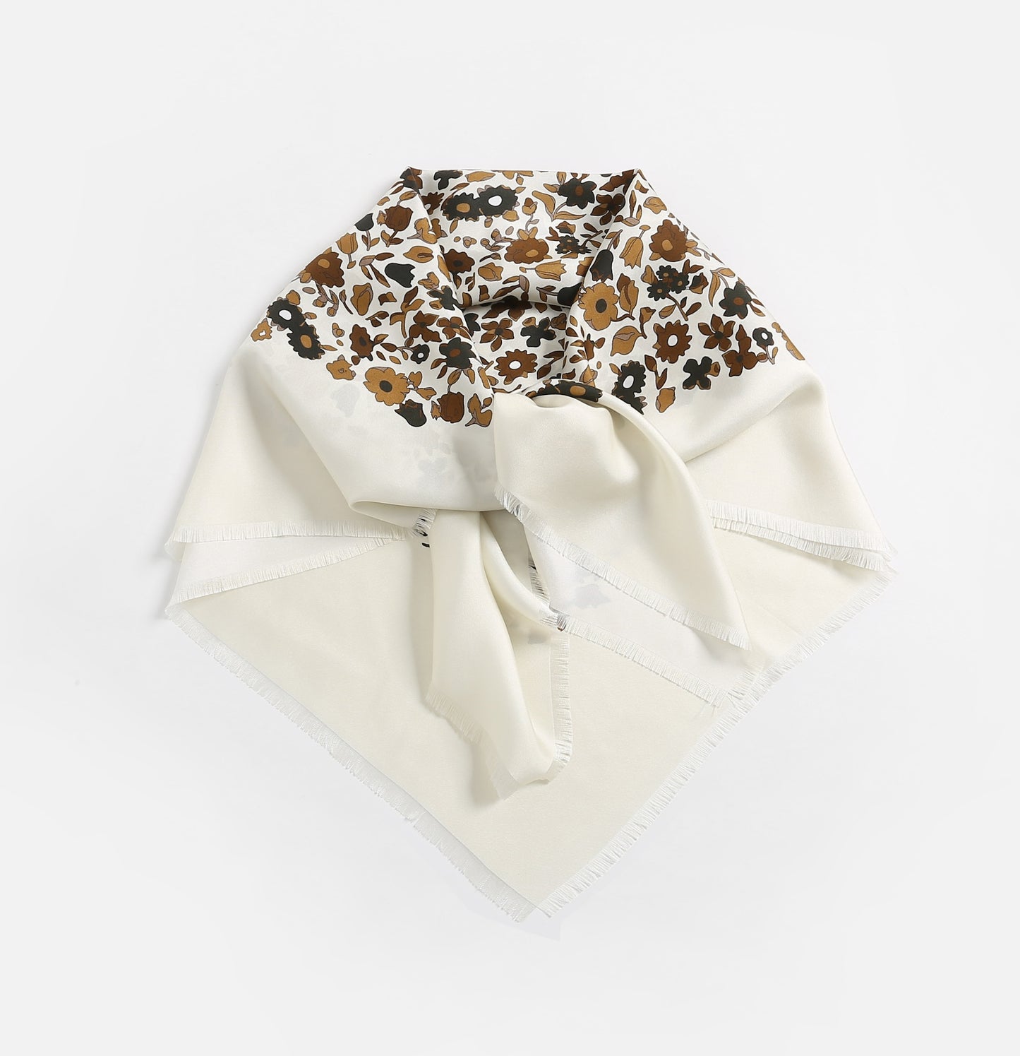 The 'Autumn Meadow' Silk Scarf