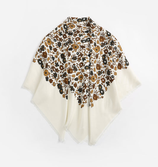 The 'Autumn Meadow' Silk Scarf
